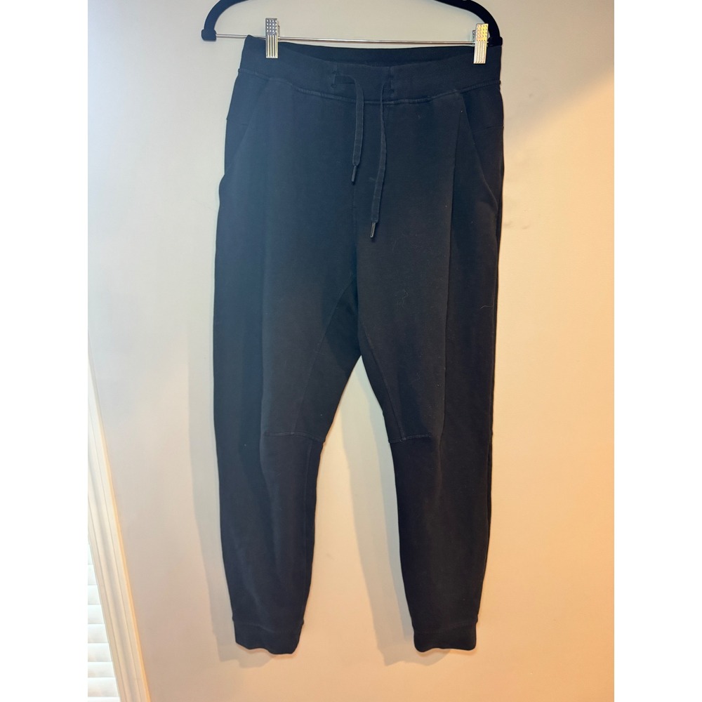 Lululemon Mens City Sweat‎ Jogger Black French Terry Tapered Pants Size Medium